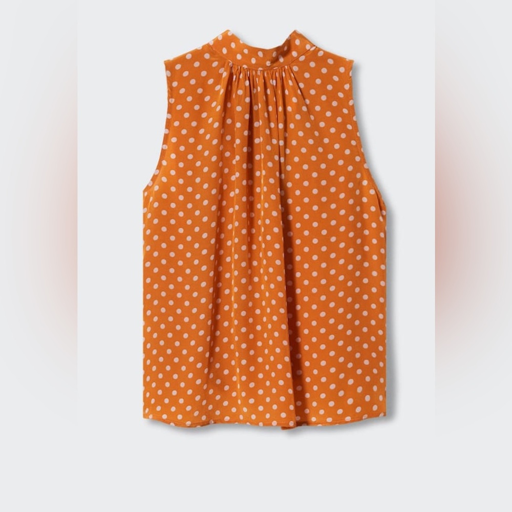 Mango Satin Print Blouse